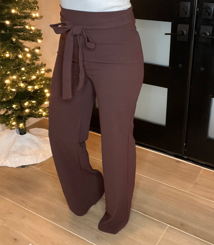 Seeking Sultry High-Waisted Tie-Front Pants