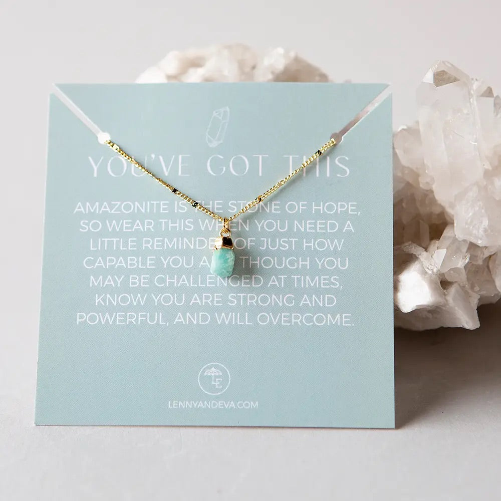 Bella Necklace - Amazonite YOU'VE GOT THIS