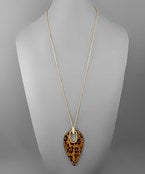 Animal Print Feather Necklace
