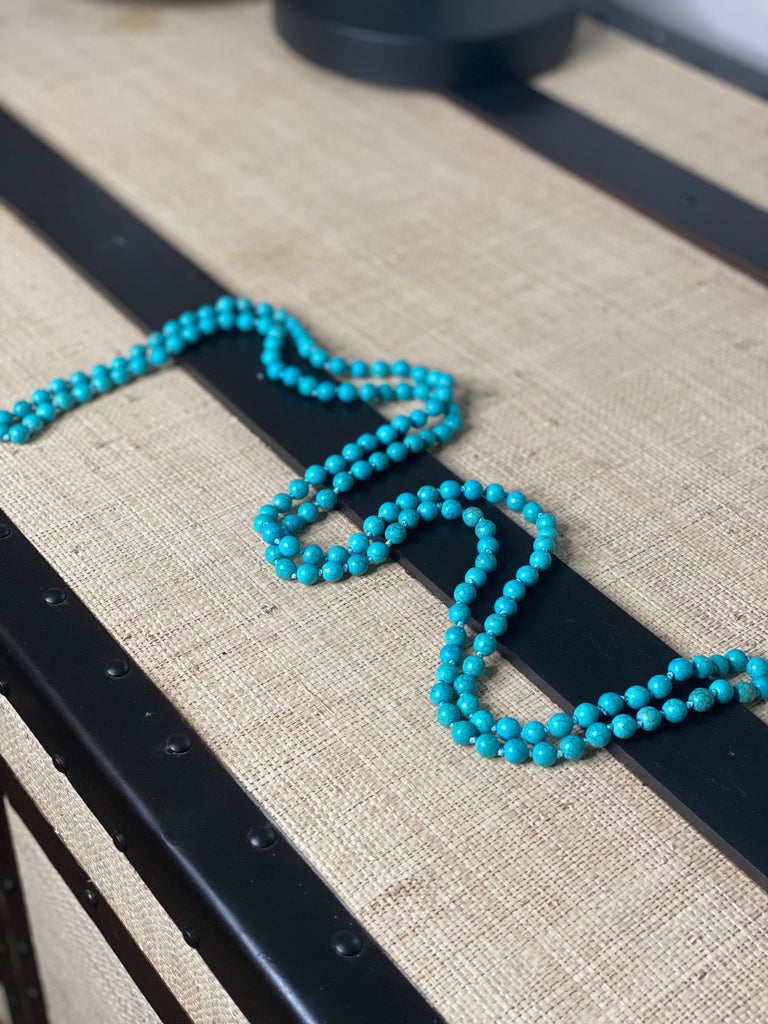 Turquoise Long Stone Necklace